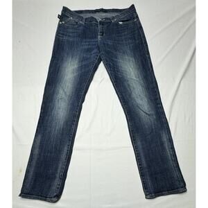 Rock & Republic Women's Berlin Tapered Leg Blue Denim Jeans - Size 12 (32x29)